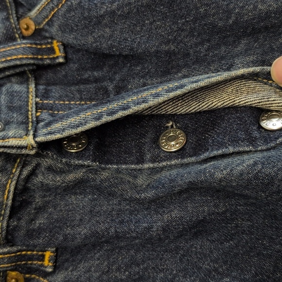 Diesel Industry Jeans Mens 32 Blue Denim Straight Leg Button Fly Made Italy RR55 - Picture 9 of 9